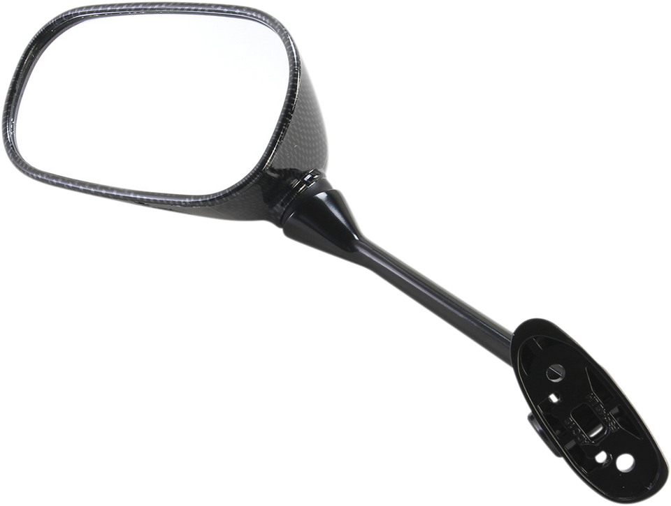 Mirror - Side View - Black/Carbon Fiber - Rectangle - Left - Suzuki