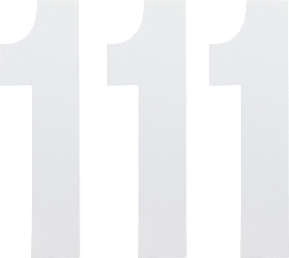 FX Number 1 - White - 6" - Lutzka's Garage