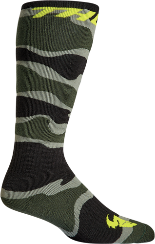 MX Camo Socks - Camo Green/Acid - Size 6-9 - Lutzka's Garage