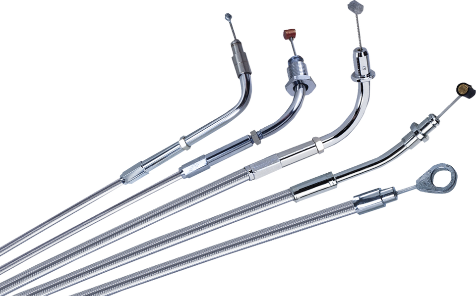 Clutch Cable - +6" - Indian - Stainless Steel - Lutzka's Garage