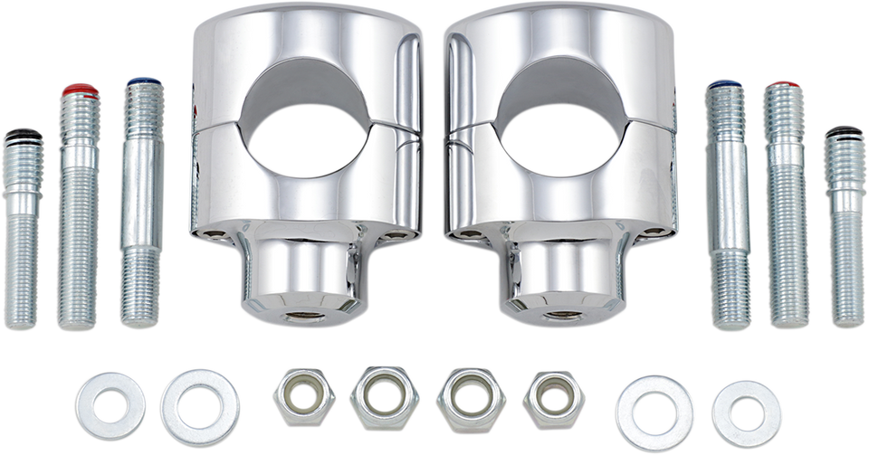 Risers - Big Buffalo - 1-1/2" - Chrome - Lutzka's Garage