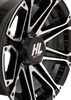 Wheel - HL3 - Front/Rear - Gloss Black w/Machined - 14x7 - 4/137 - 4+3 (+10 mm)