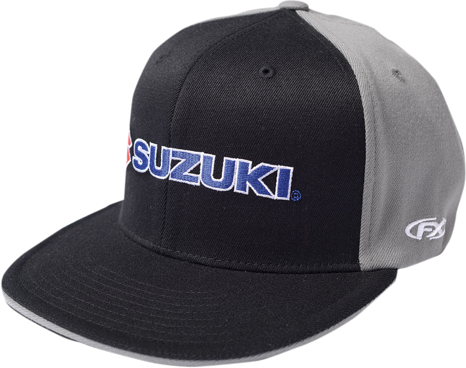 Suzuki Flexfit® Hat - Black/Gray - Small/Medium - Lutzka's Garage