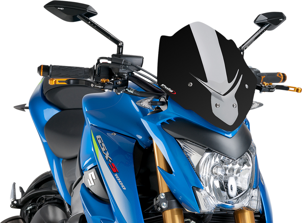 New Generation Windscreen - 12-1/2" - Black - GSXS1000 - Lutzka's Garage