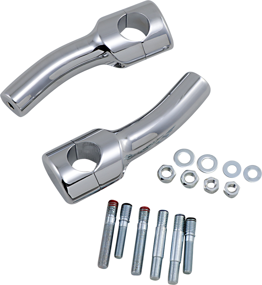 Risers - Big Buffalo - Pullback - 5-1/2" - Chrome - Lutzka's Garage