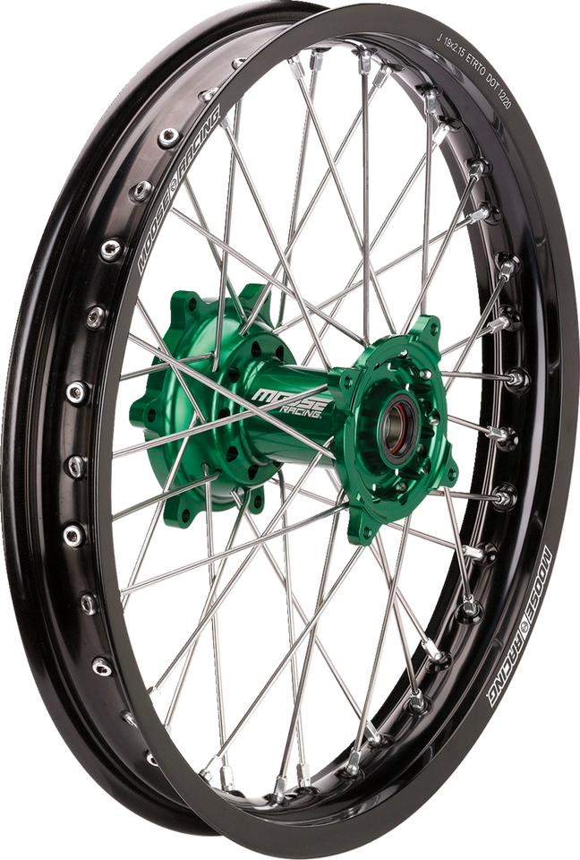 Wheel Assembly - SX-1 - Complete - Rear - Black Wheel/Green Hub - 18x2.15