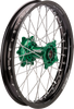 Wheel Assembly - SX-1 - Complete - Rear - Black Wheel/Green Hub - 18x2.15