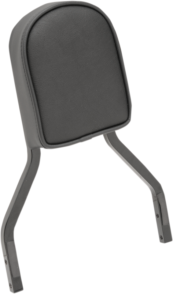Sissy Bar Pad - Short - Smooth W/Piping - Black - Lutzka's Garage