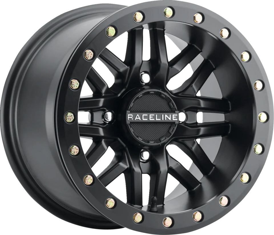Wheel - Ryno - Beadlock - Front/Rear - Black/with Black Ring - 15x7 - 4/137 - 5+2