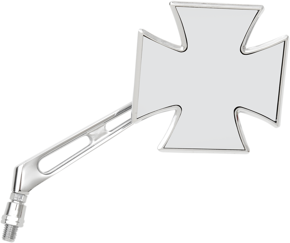 Mirror - Maltese - Side View - Cross - Chrome - Right - Universal - Lutzka's Garage