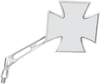 Mirror - Maltese - Side View - Cross - Chrome - Right - Universal - Lutzka's Garage