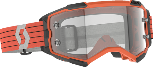 Fury Goggle - Orange/Gray - Clear - Lutzka's Garage