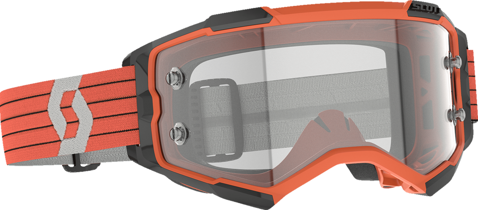 Fury Goggle - Orange/Gray - Clear - Lutzka's Garage