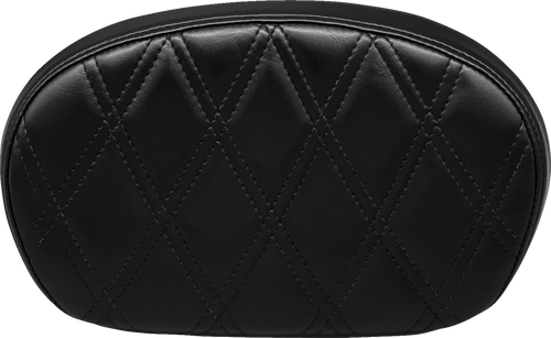 Sissy Bar Pad - Medium - Double Diamond - Shiny Black - Lutzka's Garage