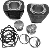 Cylinder Kit - 85" - Black with Highlighted Fins