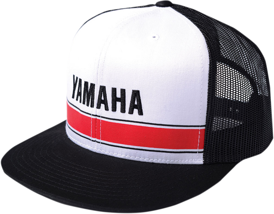 Yamaha Vintage Snapback Hat - White/Black - Lutzka's Garage