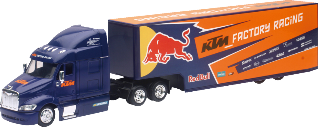 Peterbilt Red Bull KTM Race Team Truck - 1:43 Scale - Blue/Orange - Lutzka's Garage