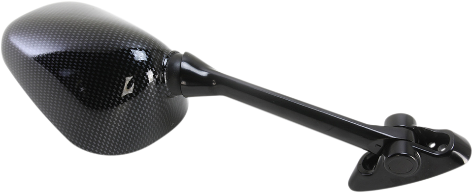 Mirror - Side View - Black/Carbon Fiber - Rectangle - Left - Suzuki