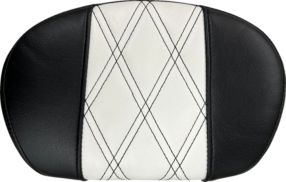 Sissy Bar Pad - Medium - GT1/HR1 Inlay - Black/White - Lutzka's Garage