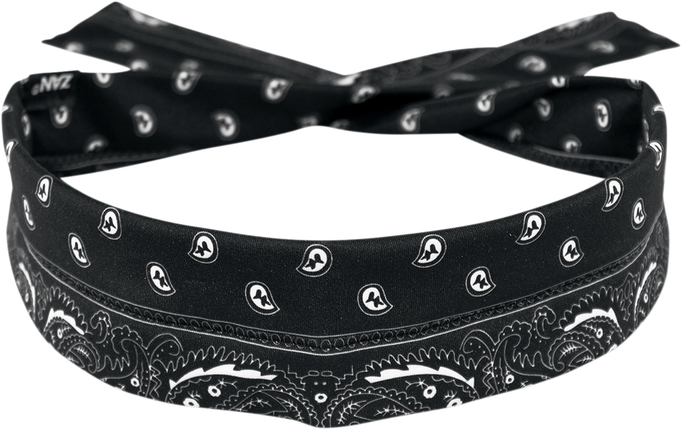 Cooldanna® Head Wrap - Black Paisley - Lutzka's Garage
