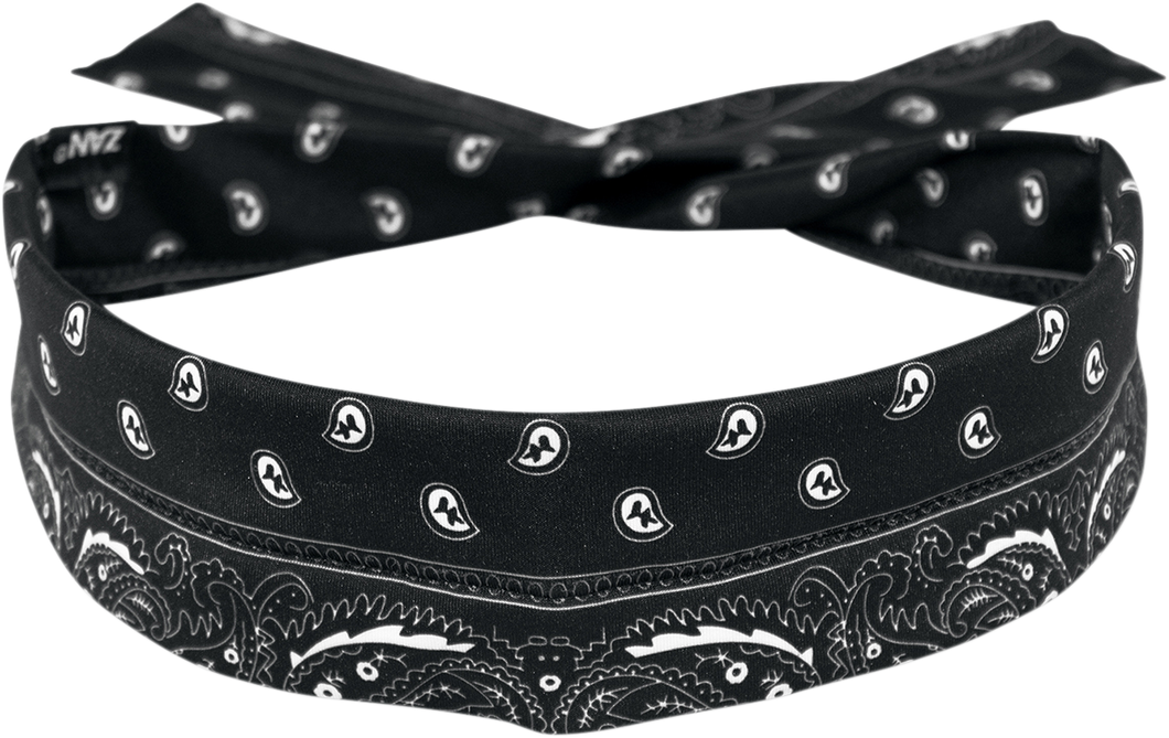 Cooldanna® Head Wrap - Black Paisley - Lutzka's Garage