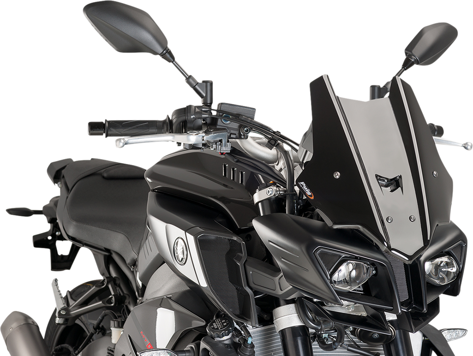 New Generation Windscreen - 14-1/4" - Black - MT10 - Lutzka's Garage