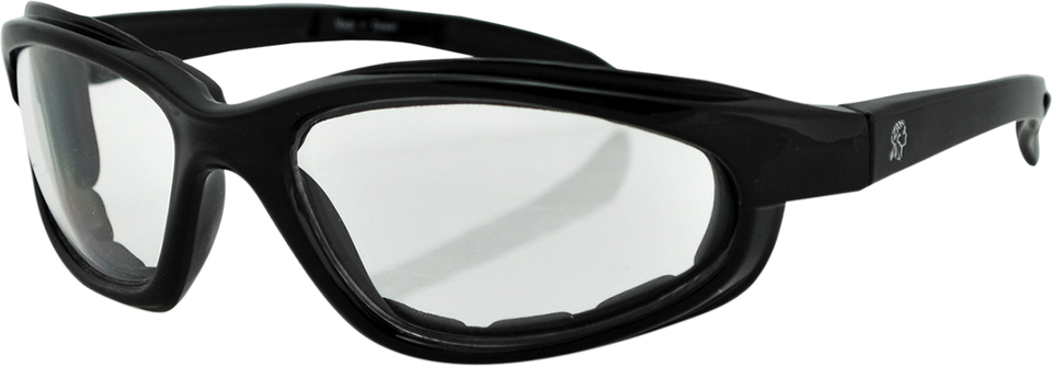 Arizona Sunglasses - Shiny Black - Clear - Lutzka's Garage