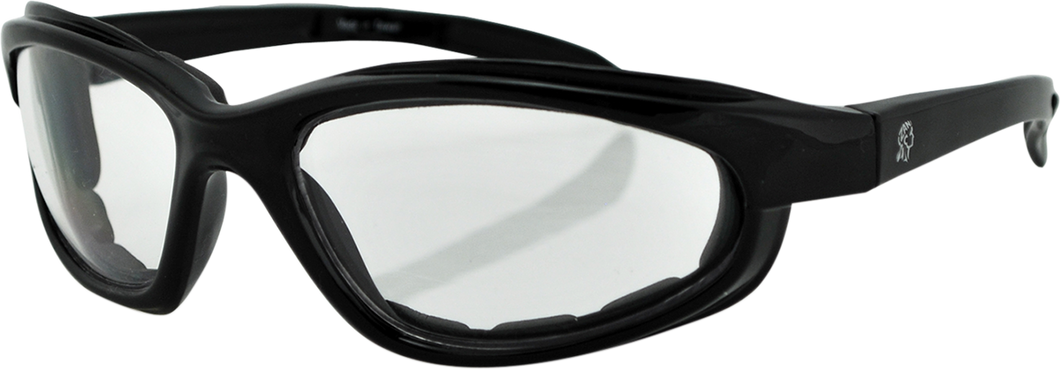 Arizona Sunglasses - Shiny Black - Clear - Lutzka's Garage