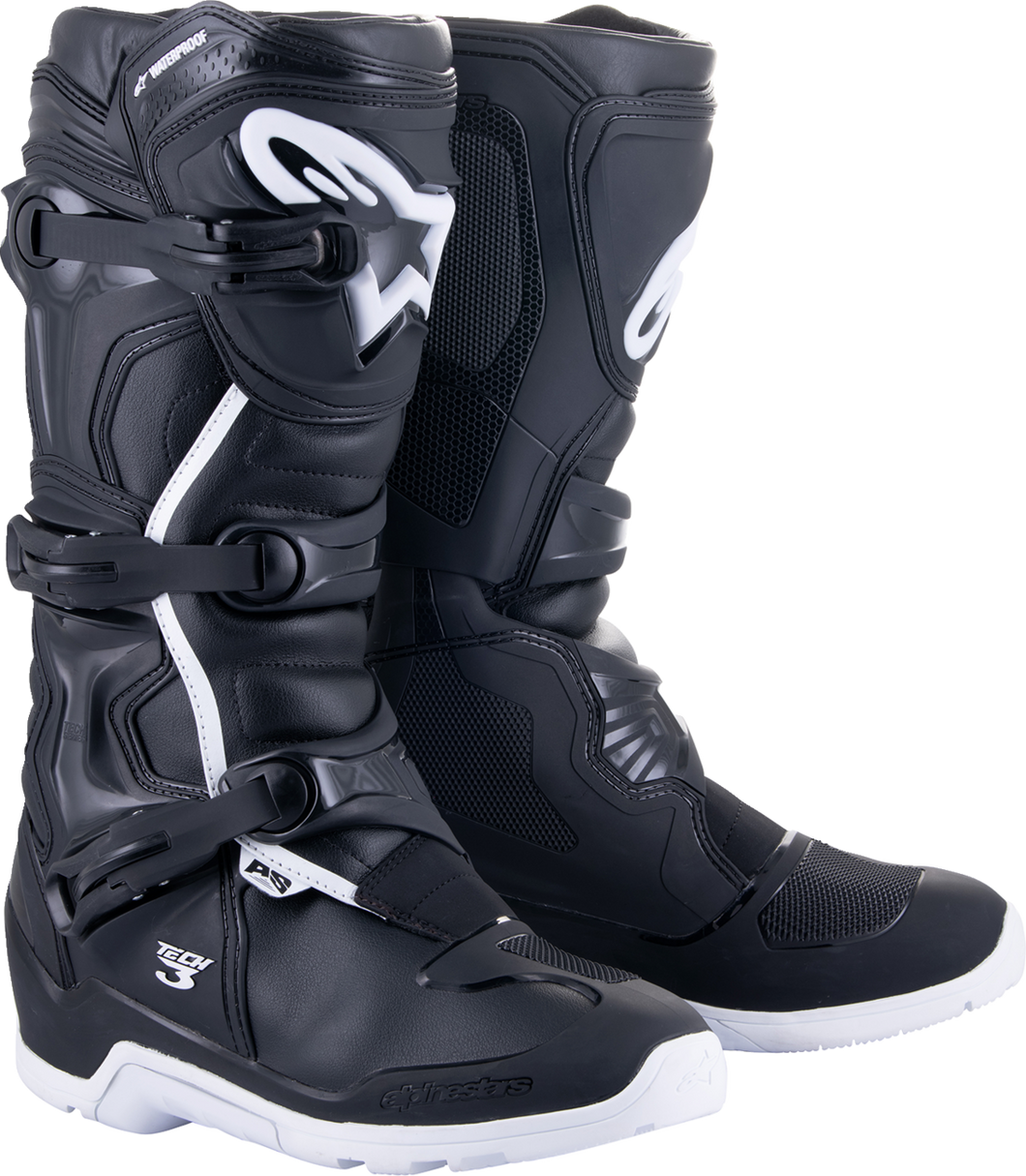 Tech 3 Enduro Waterproof Boots - Black/White - US 13/EU 48 - Lutzka's Garage