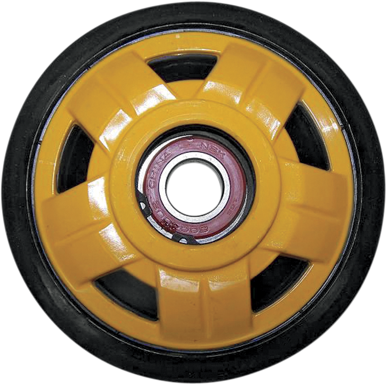 Idler Wheel with Bearing 6004-2RS - Yellow - Group 17 - 141 mm OD x 20 mm ID - Lutzka's Garage