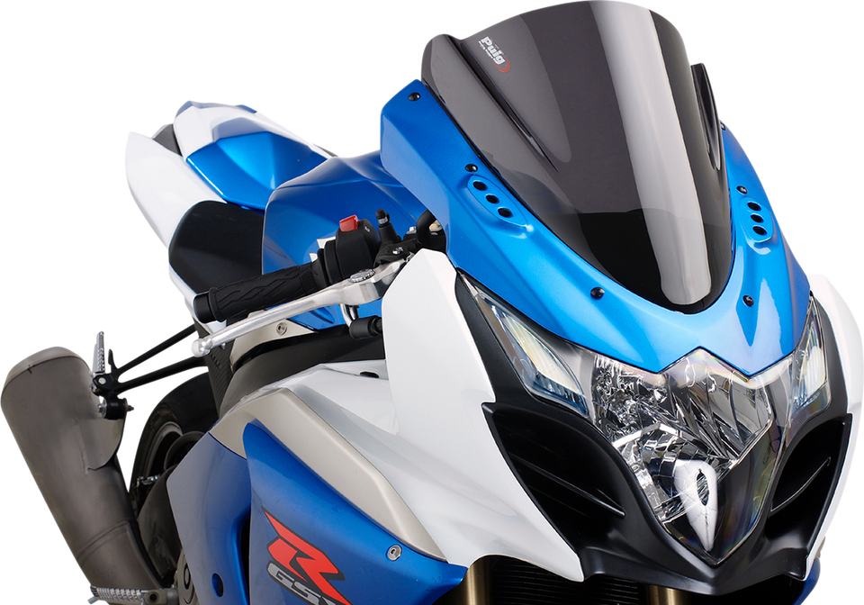 Race Windscreen - 14-1/4" - Dark Smoke - GSXR1000 - Lutzka's Garage