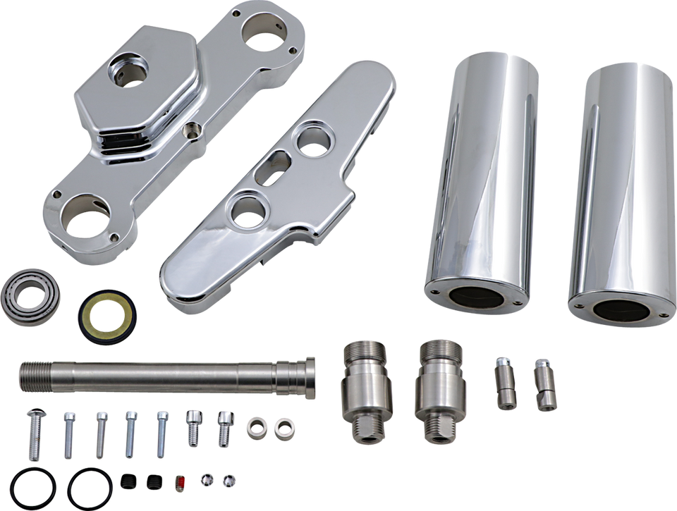 X23 Bolt-On 6° Triple Tree Kit - Chrome - 26" - 00-17 - Lutzka's Garage