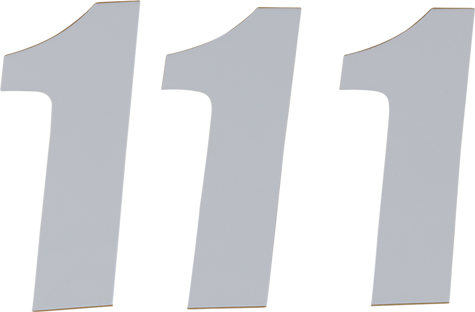 SX Plate Number - #1 - White - 6" - Lutzka's Garage