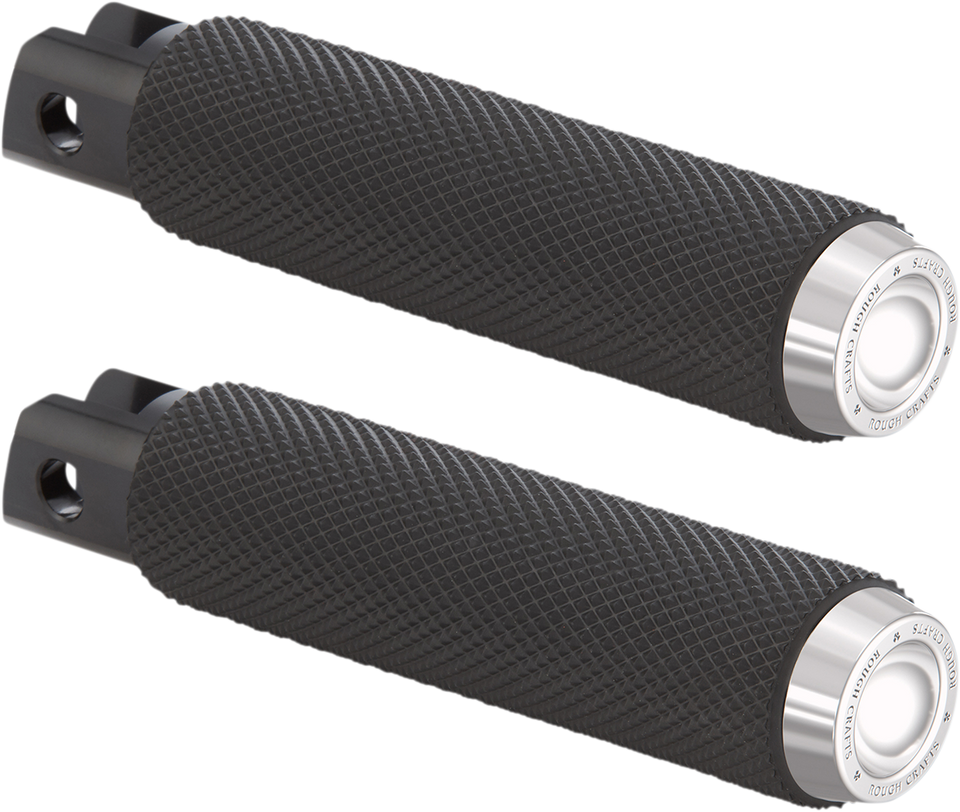 Driver Pegs - Chrome - Knurled - Lutzka's Garage