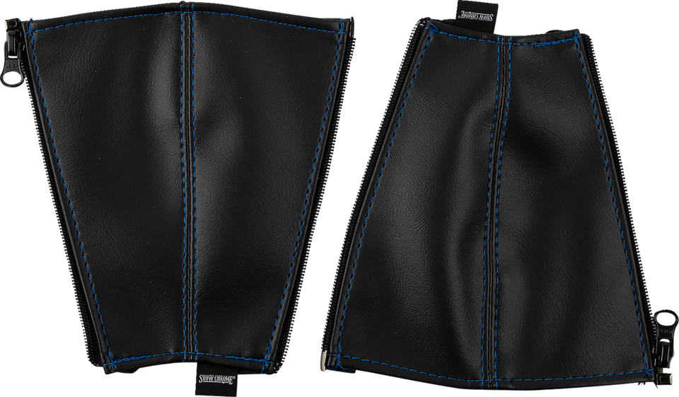 Seat Belt Covers - Black w/ Blue Stitching