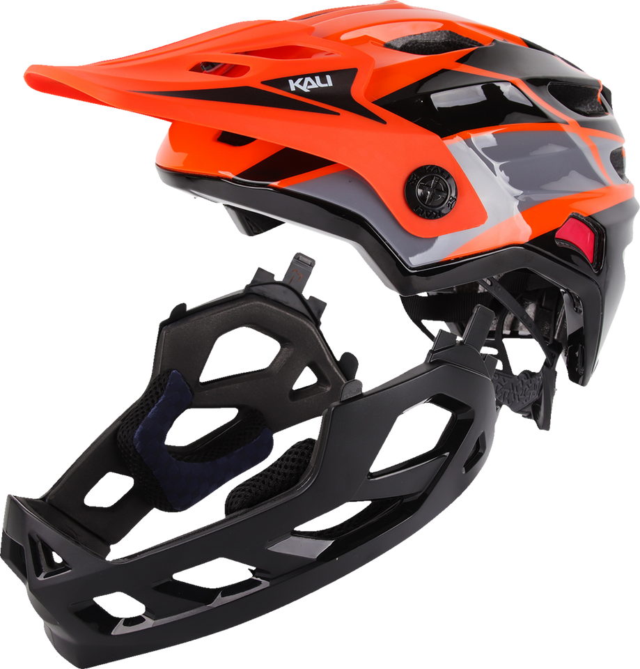 Child Maya Full Face Helmet - Race - Gloss Orange/Gray/Black - OS
