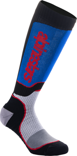 Youth MX Plus Socks - Black/White/Blue/Red - Medium/Large