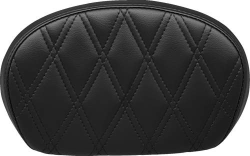 Sissy Bar Pad - Medium - Double Diamond - Dull Black - Lutzka's Garage