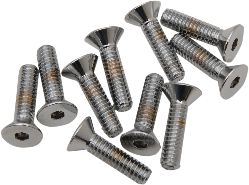 Bolts - Flat-Head - Chrome - 1/4"-20 x 1" - Lutzka's Garage