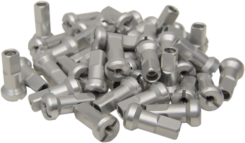 Spoke Nipples - MX1 - Silver - 9 Gauge - Set - Lutzka's Garage