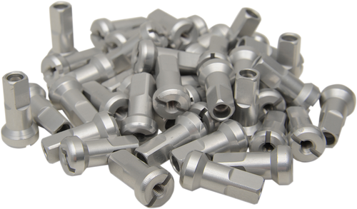 Spoke Nipples - MX1 - Silver - 8 Gauge - Set - Lutzka's Garage
