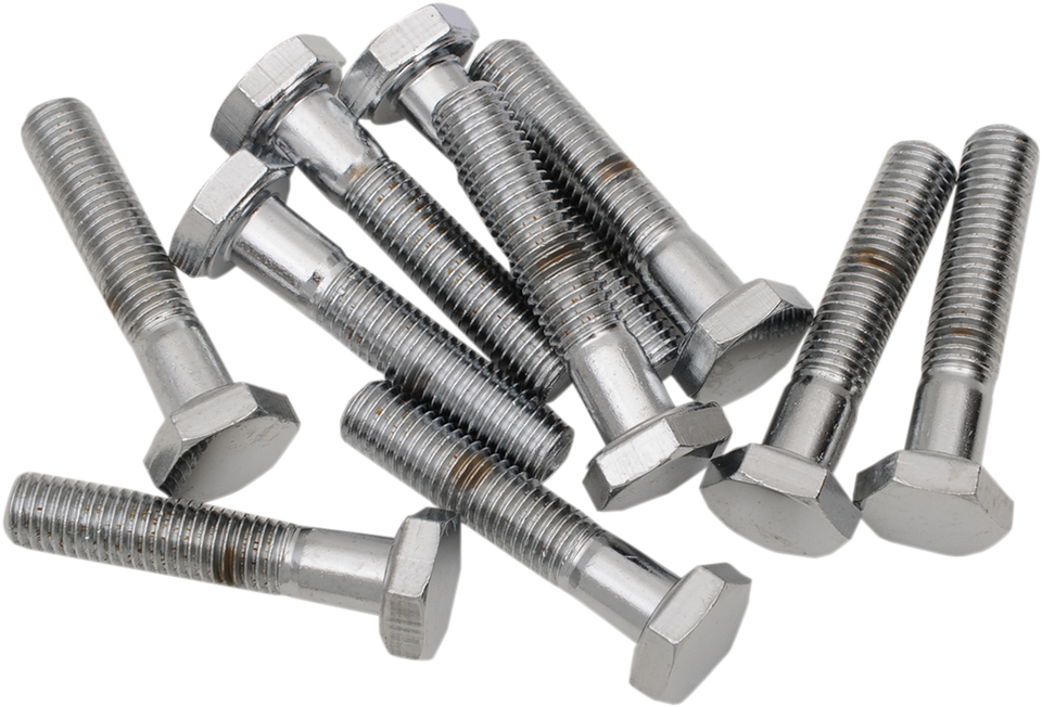 Bolts - Hex-Head - 1/4"-28 x 1-1/4" - Chrome - Lutzka's Garage