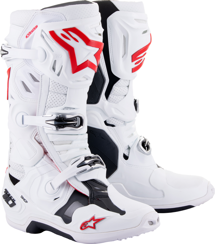 Tech 10 Supervented Boots - White/Red - US 7 - Lutzka's Garage
