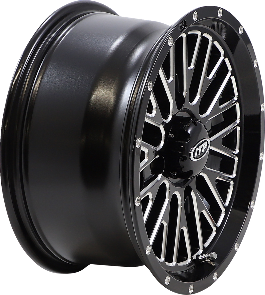 Wheel - Momentum - Front/Rear - Black/Milled - 14x7 - 4/137 - 5+2 (+30 mm)