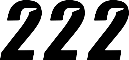 Slash Number Plate - #2 - Black - 4" - Lutzka's Garage