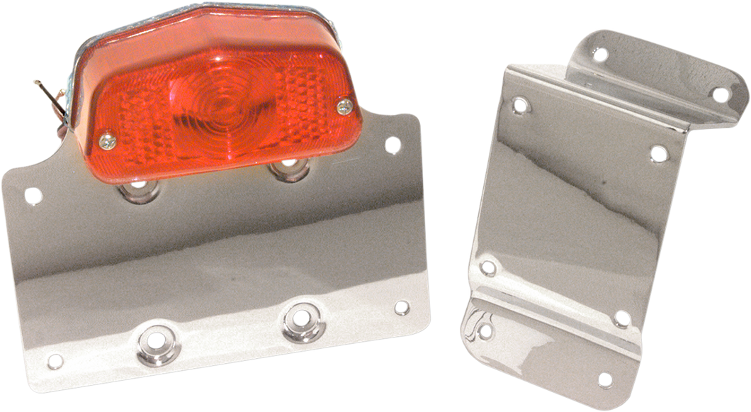 Taillight License Plate Bracket - Red Lens - Lutzka's Garage