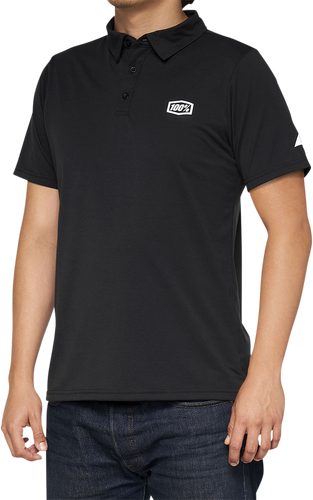 Corpo Polo Shirt - Black/White - Small - Lutzka's Garage