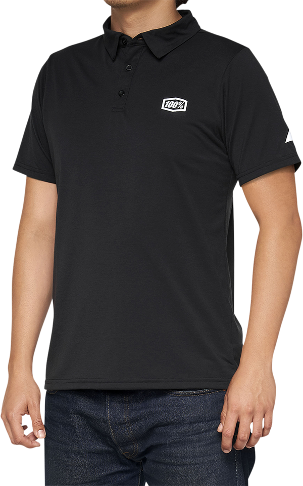 Corpo Polo Shirt - Black/White - Small - Lutzka's Garage