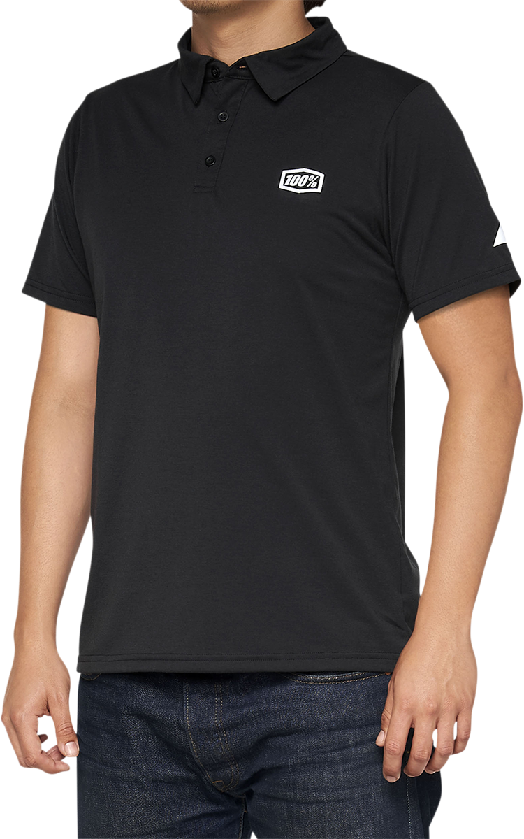 Corpo Polo Shirt - Black/White - Small - Lutzka's Garage