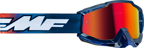 PowerBomb Goggles - Caselli - Blue/Orange/White - Red Mirror - Lutzka's Garage